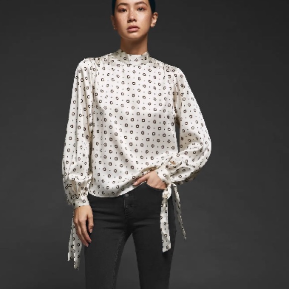 Anine Bing Esther 100% Silk Satin Top - Picture 9 of 11